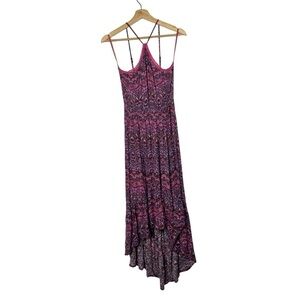 Love, Fire Purple & Pink Halter Midi Dress S